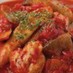 簡単！彩り野菜と鶏肉のトマト煮