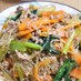 栄養満点☆小松菜と挽き肉のチャプチェ風