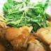 ☸水菜と鶏もも肉のすき焼き風煮☸