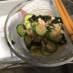 給食の味*きゅうりとわかめとツナの酢の物