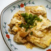 簡単な豆腐豚肉の卵とじ