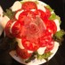 母の日、パーティーに、お花トマトサラダ