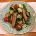 夏野菜とシャウエッセンのスタミナ煎り