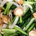 小松菜とベビーホタテの炒め物
