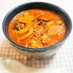 鯖缶と夏野菜のカレー風味スープ