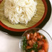 夏バテ解消☆モロヘイヤと完熟トマトの素麺