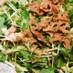 ローストチキンと蓮根と水菜のサラダ