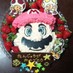 マリオの立体キャラケーキ