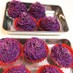 紫芋のモンブランカップケーキ♪