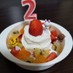 2歳♡フルーツで華やか誕生日2段ケーキ
