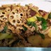 さつま芋と蓮根と豚肉の味噌マヨ炒め✿