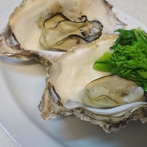 簡単☆殼つき牡蠣の魚焼きグリル焼き