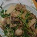 豆苗と豚バラの炒めもの✿ゆず胡椒風味✿