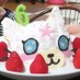 １歳誕生日ケーキ♡離乳食の米粉シフォン