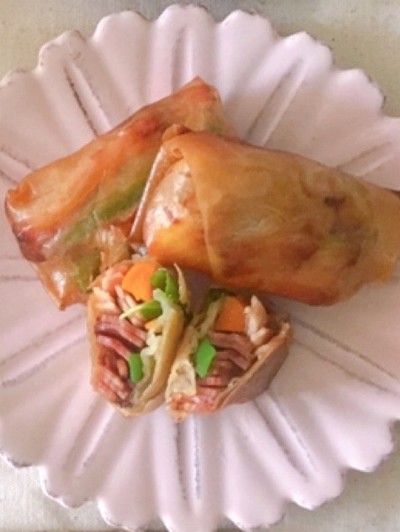焼き豚春巻きのレシピ
