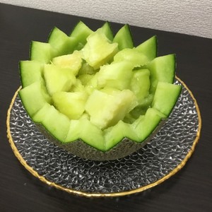 パーティーフルーツ 簡単メロンの飾り切り レシピ 作り方 By もふきゅう クックパッド 簡単おいしいみんなのレシピが366万品