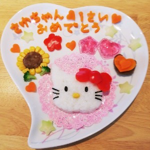 1歳バースデープレート キティ レシピ 作り方 By うさぽんたはげまる クックパッド 簡単おいしいみんなのレシピが357万品
