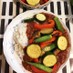 夏野菜とひき肉の彩り☆トマトカレー