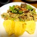 小松菜と豆腐の塩炒め