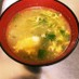 豆苗とふわふわ玉子のスープ