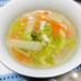 白菜と人参のマロニー中華スープ