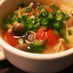生姜で温まる♪キノコとトマトのスープ