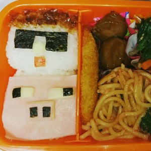 息子弁当 キャラ弁 マイクラ ヒカキン レシピ 作り方 By のんのんノンタロス クックパッド
