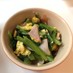 簡単一品♡小松菜とハムと卵の炒め物
