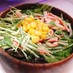 サラダカニカマ玉ねぎ水菜の山葵マヨサラダ