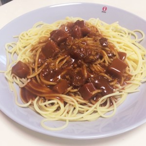レトルトカレーで カレースパゲッティ レシピ 作り方 By はーとねこ クックパッド 簡単おいしいみんなのレシピが350万品