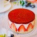 糖質制限◆苺いっぱいレアチーズケーキ