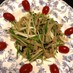 水菜とごぼうのピリ辛サラダ