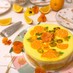 オレンジ柄デコケーキ