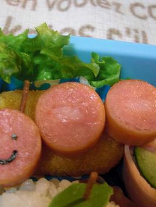 お弁当に ウインナーｄｅ芋虫 キャラ弁 レシピ 作り方 By かごちゃー クックパッド 簡単おいしいみんなのレシピが376万品