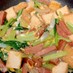 めんつゆで！豚肉と小松菜と厚揚げの卵炒め