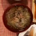 キャベツと豚挽肉のねぎごまスープ