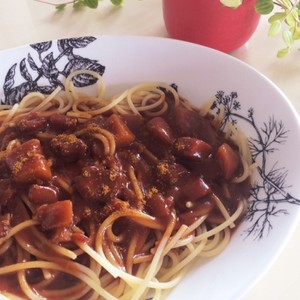 レトルトカレーで カレースパゲッティ レシピ 作り方 By はーとねこ クックパッド 簡単おいしいみんなのレシピが350万品