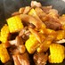 簡単＊トウモロコシと鶏もも肉の照り焼き