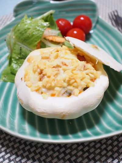 ズッキーニのピザボートのレシピ