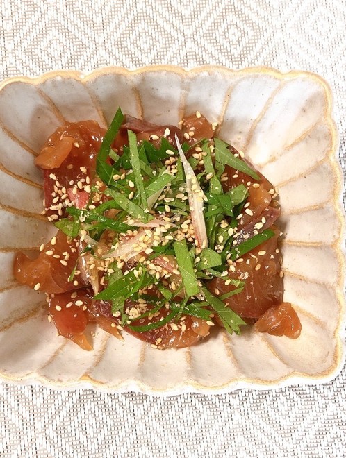 つばす わかし ヤズの漬け 薬味添え レシピ 作り方 By Seriea クックパッド 簡単おいしいみんなのレシピが375万品