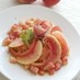 夏季限定☆桃と生ハムとトマトの冷製パスタ