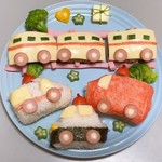 誕生日 幼児食プレート 電車 働く車 レシピ 作り方 By 耕ちゃんママ クックパッド