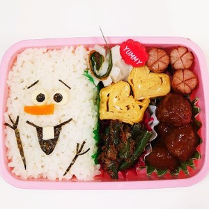 超簡単キャラ弁 アナ雪 顔だけオラフ レシピ 作り方 By Maiつん クックパッド 簡単おいしいみんなのレシピが350万品