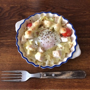サラダチキンと卵の2種のチーズ焼き レシピ 作り方 By デンジロ クックパッド 簡単おいしいみんなのレシピが360万品