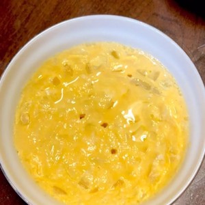 離乳食中期 3分で鶏ひき肉の親子丼 レシピ 作り方 By りひ ママ クックパッド 簡単おいしいみんなのレシピが354万品
