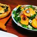 生ハムと柿・ブルーチーズのサラダ