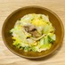 白菜大量消費☆牛バラ肉と白菜の卵とじ丼