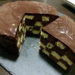 サンセバスチャン ダミエ柄チョコケーキ レシピ 作り方 By Flan クックパッド