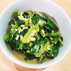 冬菜の卵とじ 他の菜っ葉でもok レシピ 作り方 By Sukoreco クックパッド 簡単おいしいみんなのレシピが366万品