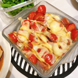 ミニトマトのチーズ焼きでトマト大量消費 レシピ 作り方 By めーめーのめ クックパッド 簡単おいしいみんなのレシピが350万品